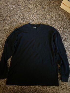 Finish Line Athletics Black Waffle Thermal Top